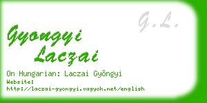 gyongyi laczai business card
